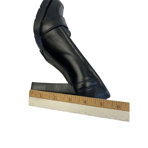 Michael Michael Kors Women's Size 6M Black Pumps Leather Loafer Buckle Heels - Picture 11 of 11